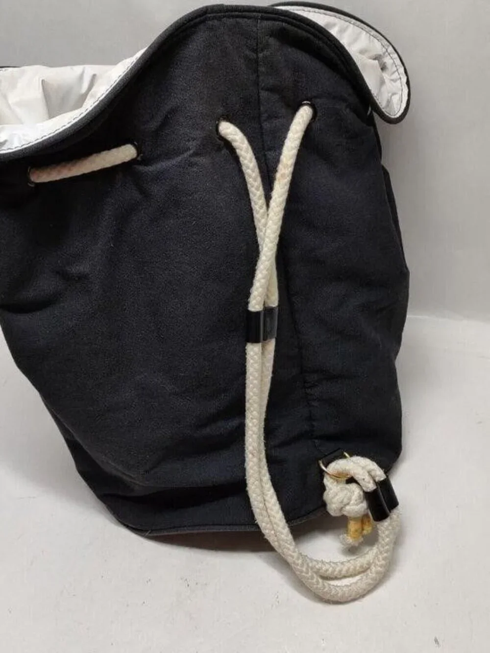 CHANEL Black Canvas Shoulder Bag